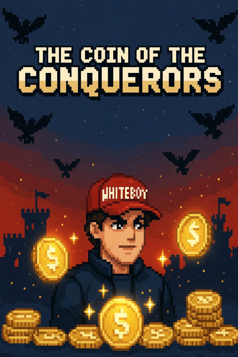 $WHITEBOY token poster pixel art