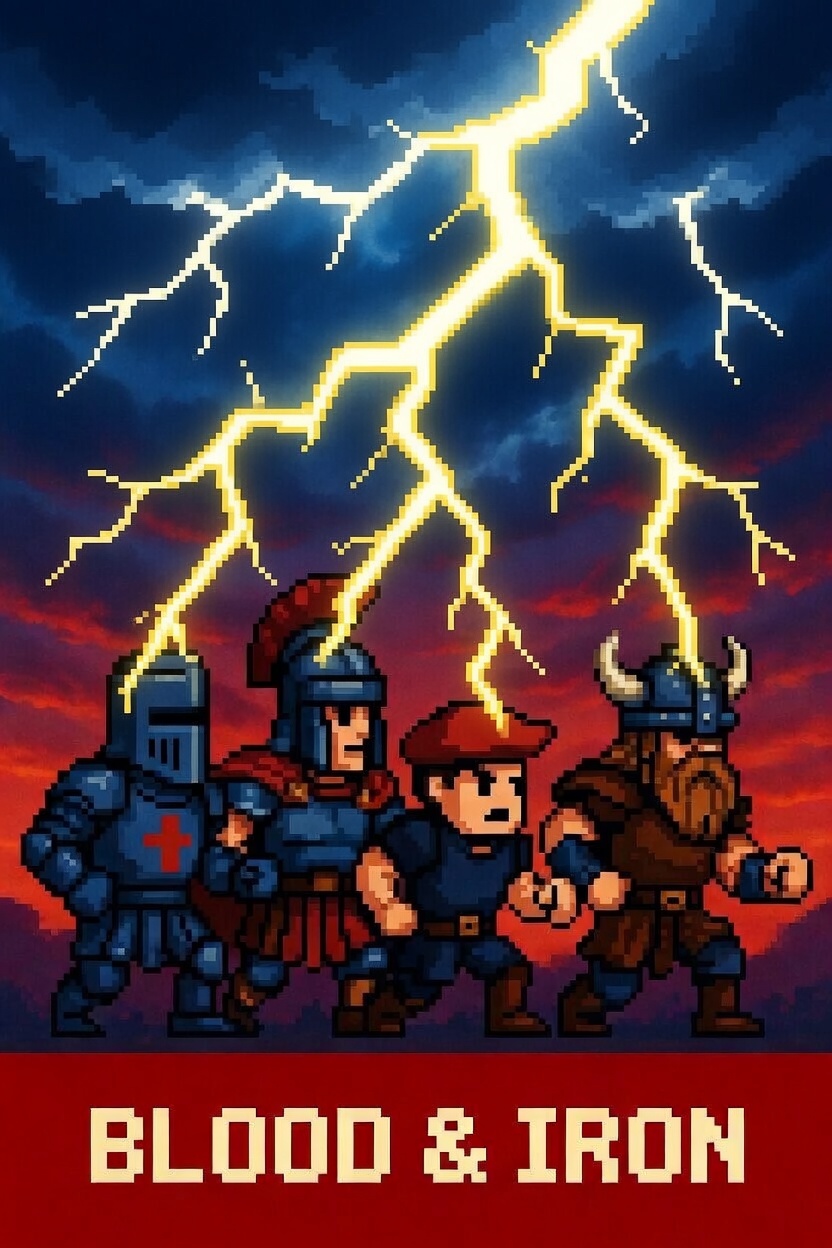 Pixel warrior poster